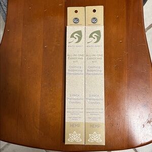 White egret Ear Candles -2sets - 4 candles total